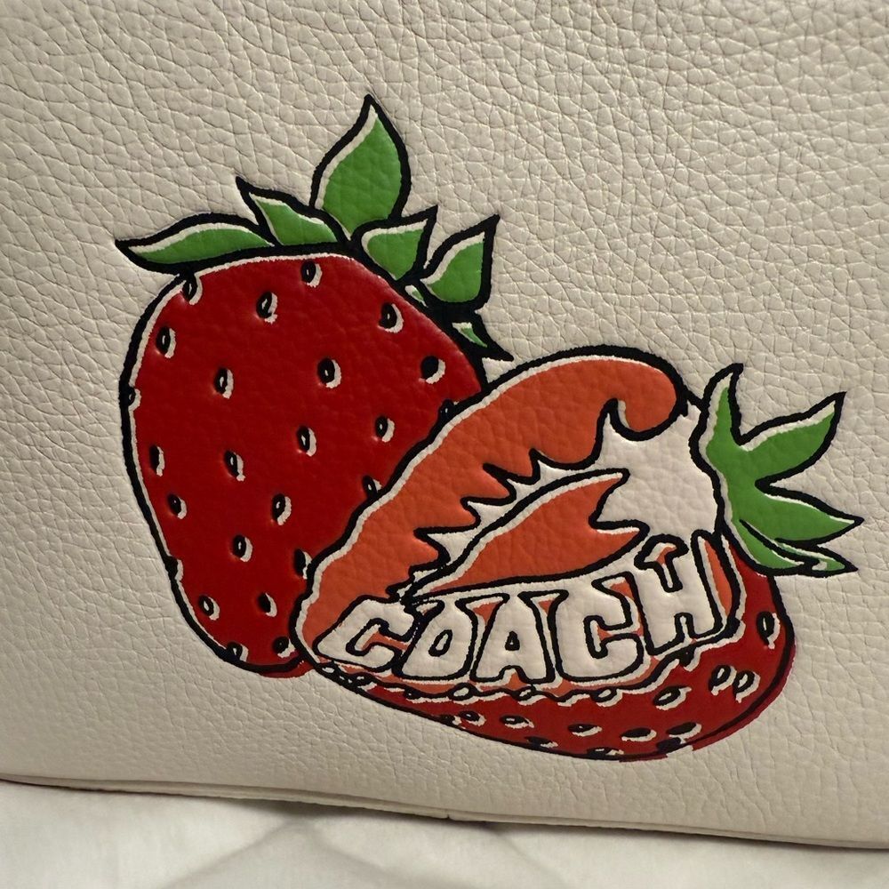 Coach Cream “Jamie” Crossbody Camera Bag with Strawberry Design! - Picture 6 of 9